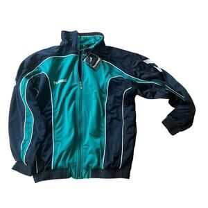 Vintage 1990s NWT Hummel Track Color Block Jacket Zip Up Funnel Neck / M -